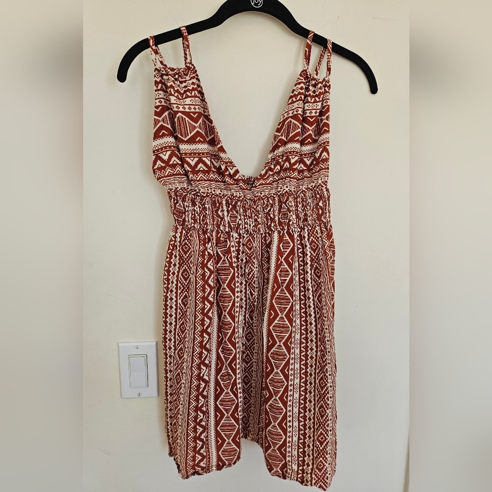 Cupshe Tie Shoulder Sweetheart Boho Mini Dress NWT - Picture 5 of 13